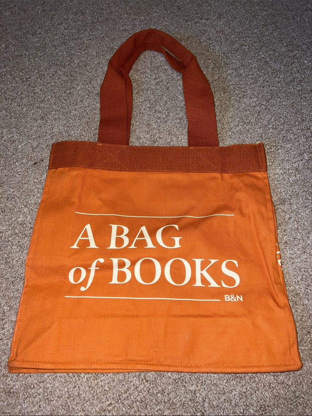 Barnes and Noble Orange 'A Bag of Books' Tote Bag